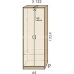 Šatní skříň JIM 5 X 122