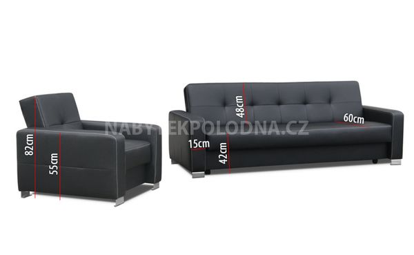 Kožená sedací sourpava LEON 3+1+1