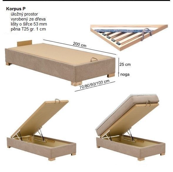 Manželská postel BOXSPRING 202