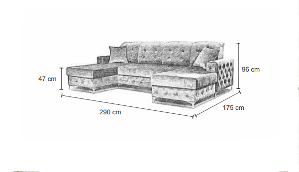 Sedací souprava WERSO do U
