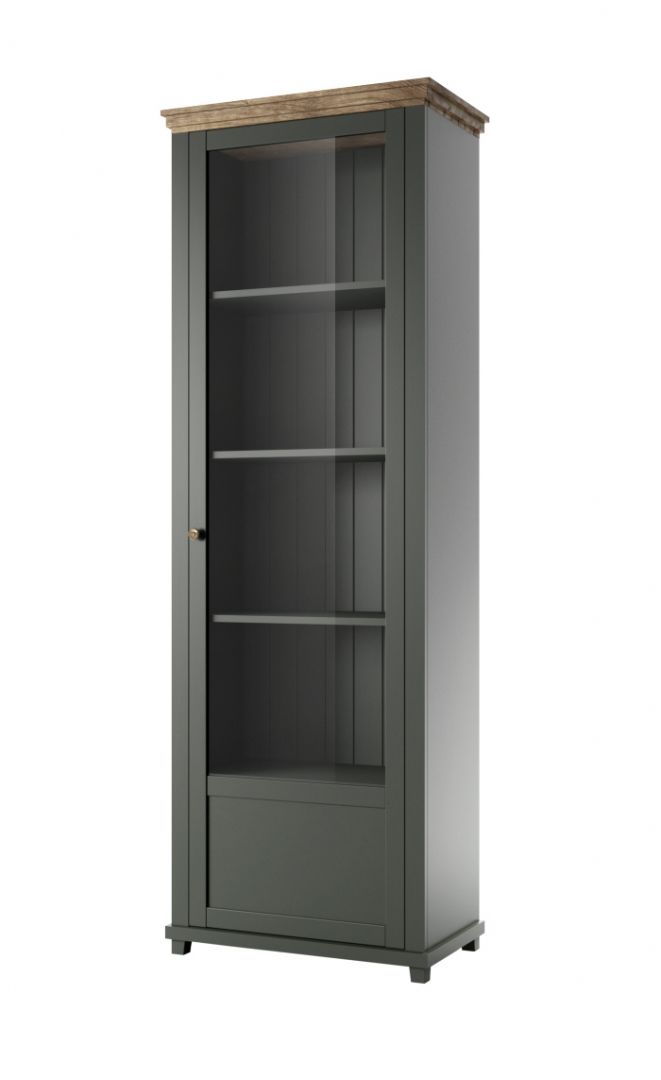Vitrína pravá EVORA Dub Lefkas - zelená