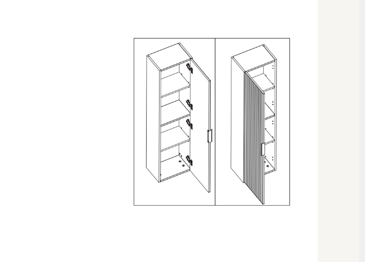 Koupelnová skříňka IKONIC ROSE 80-01 - vysoká