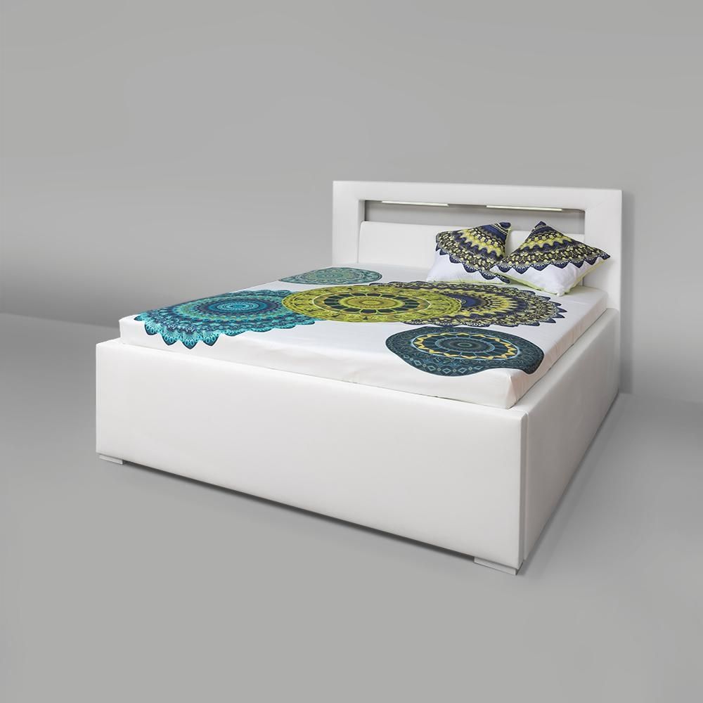 Čalouněná postel AVA LERYN 160 LED Osvětlení