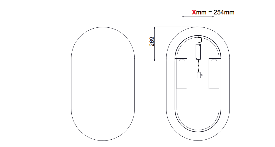 Koupelnové zrcadlo LED APOLLO