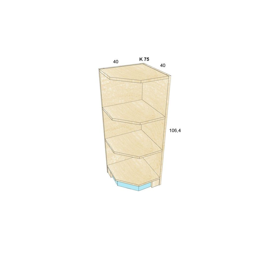 Rohový regál BOŘEK K 75