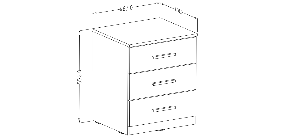GALAXY ložnice - Dub Monastery/ černý lesk