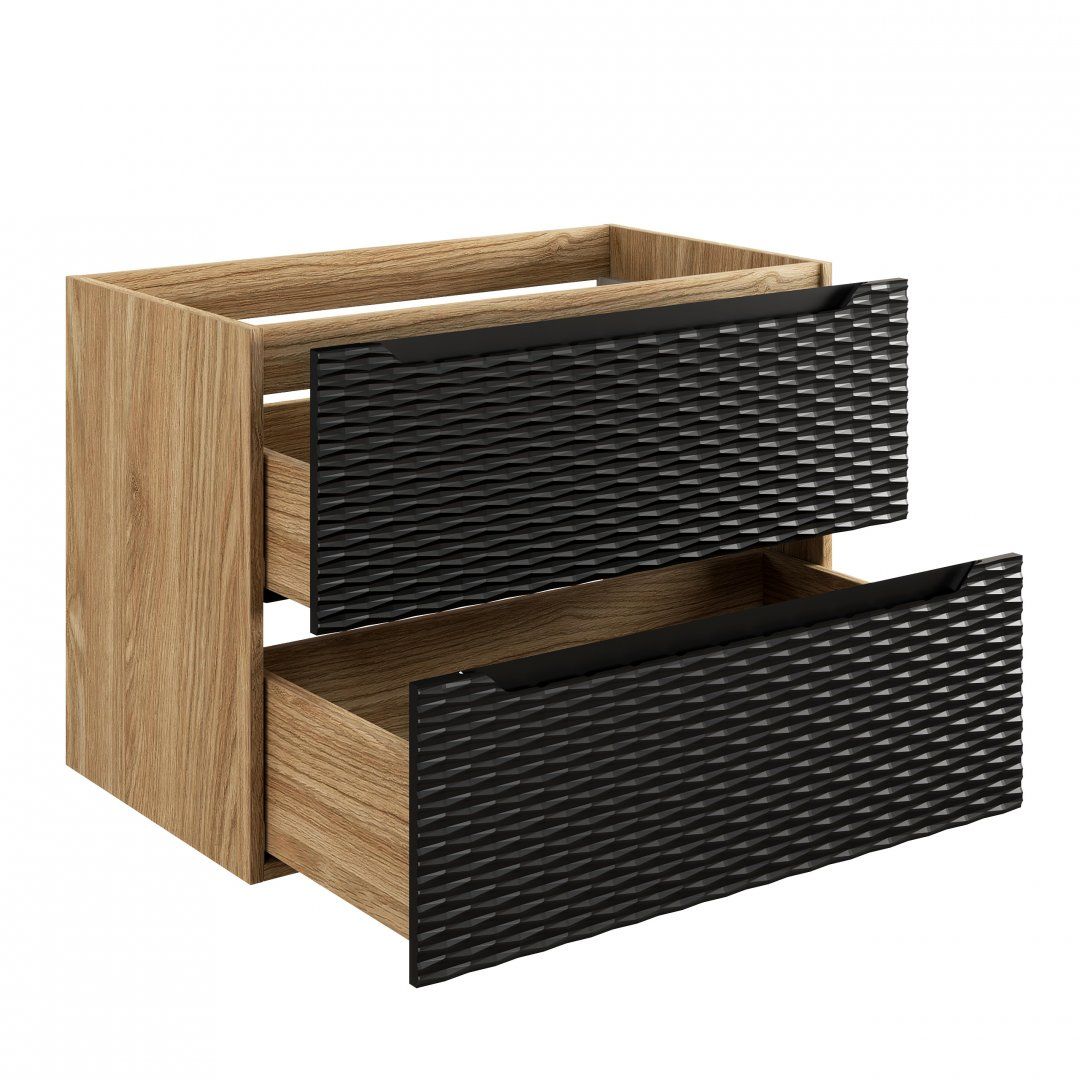 Koupelnová skříňka OCEAN ČERNÁ 82-80 2S - pod umyvadlo 80