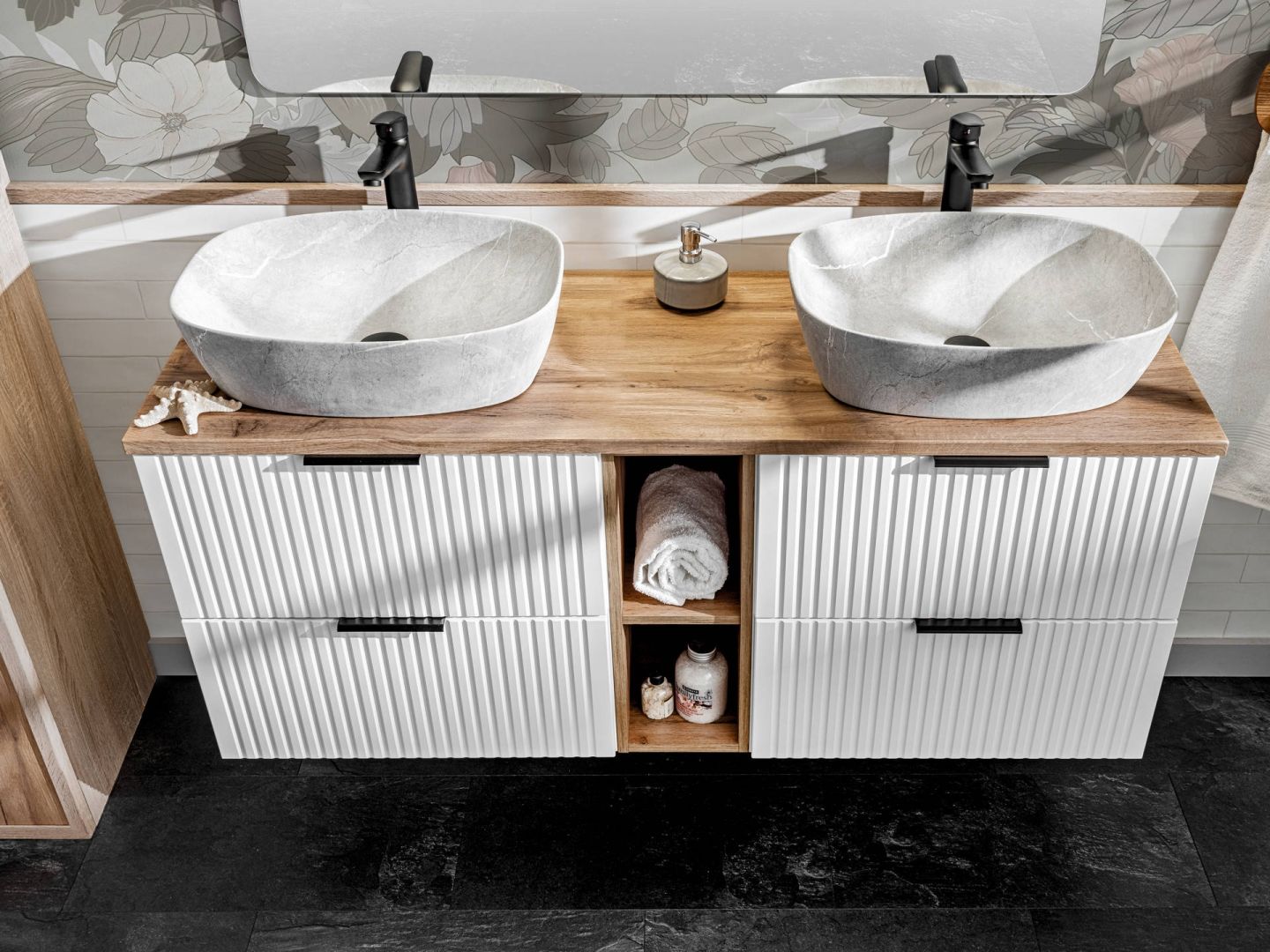 Koupelnová skříňka ADELLE BÍLÁ 82-80 - pod umyvadlo 80