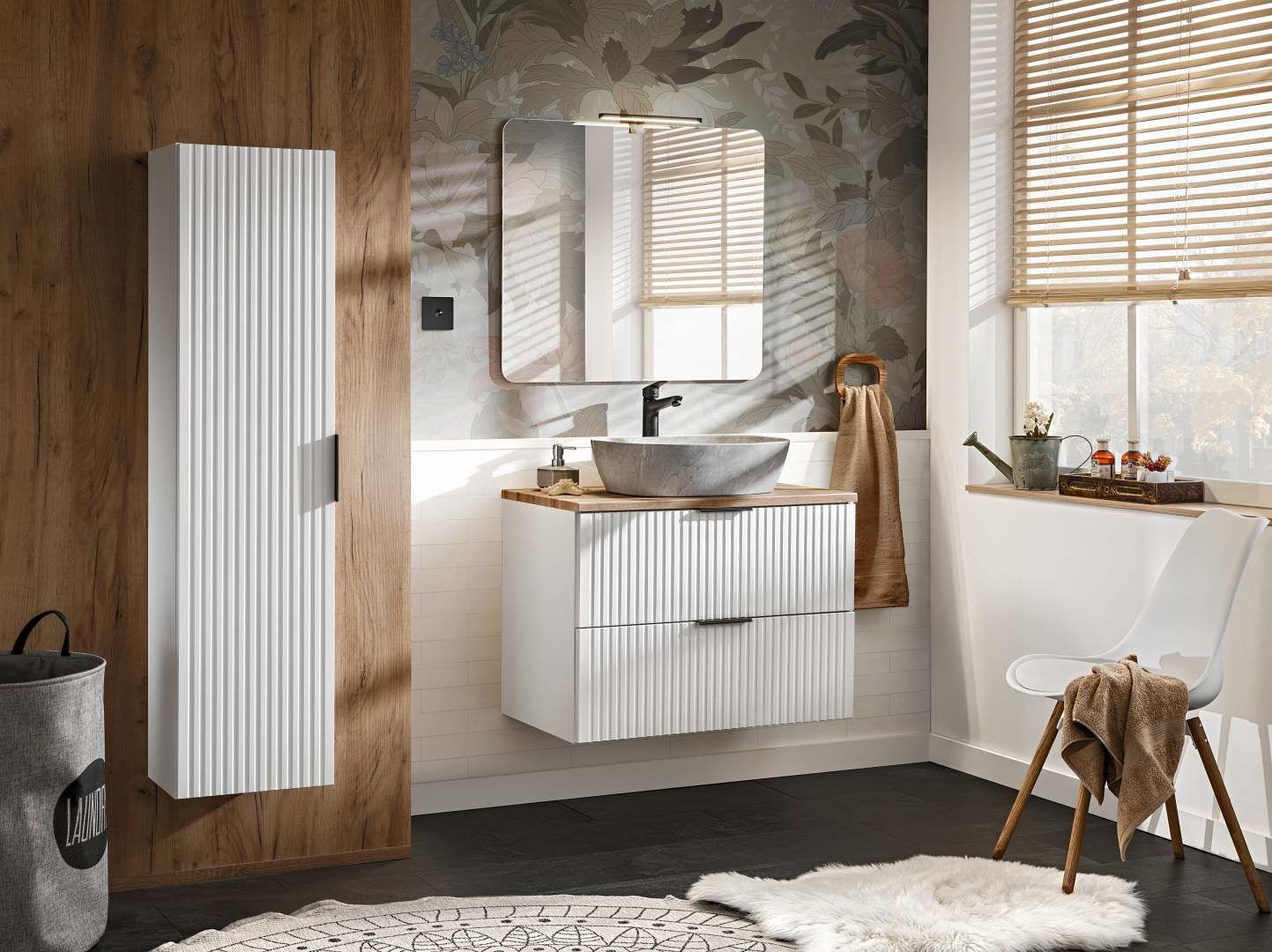 Koupelnová skříňka ADELLE BÍLÁ 82-80 - pod umyvadlo 80