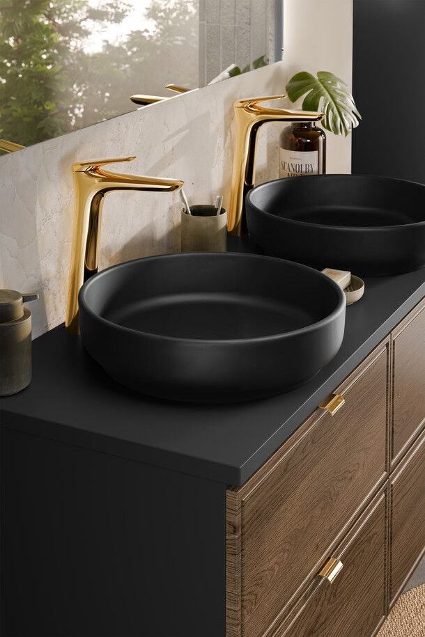 Umyvadlo na desku RIVER 1 MAT BLACK