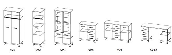 Sestava do ložnice SVEN