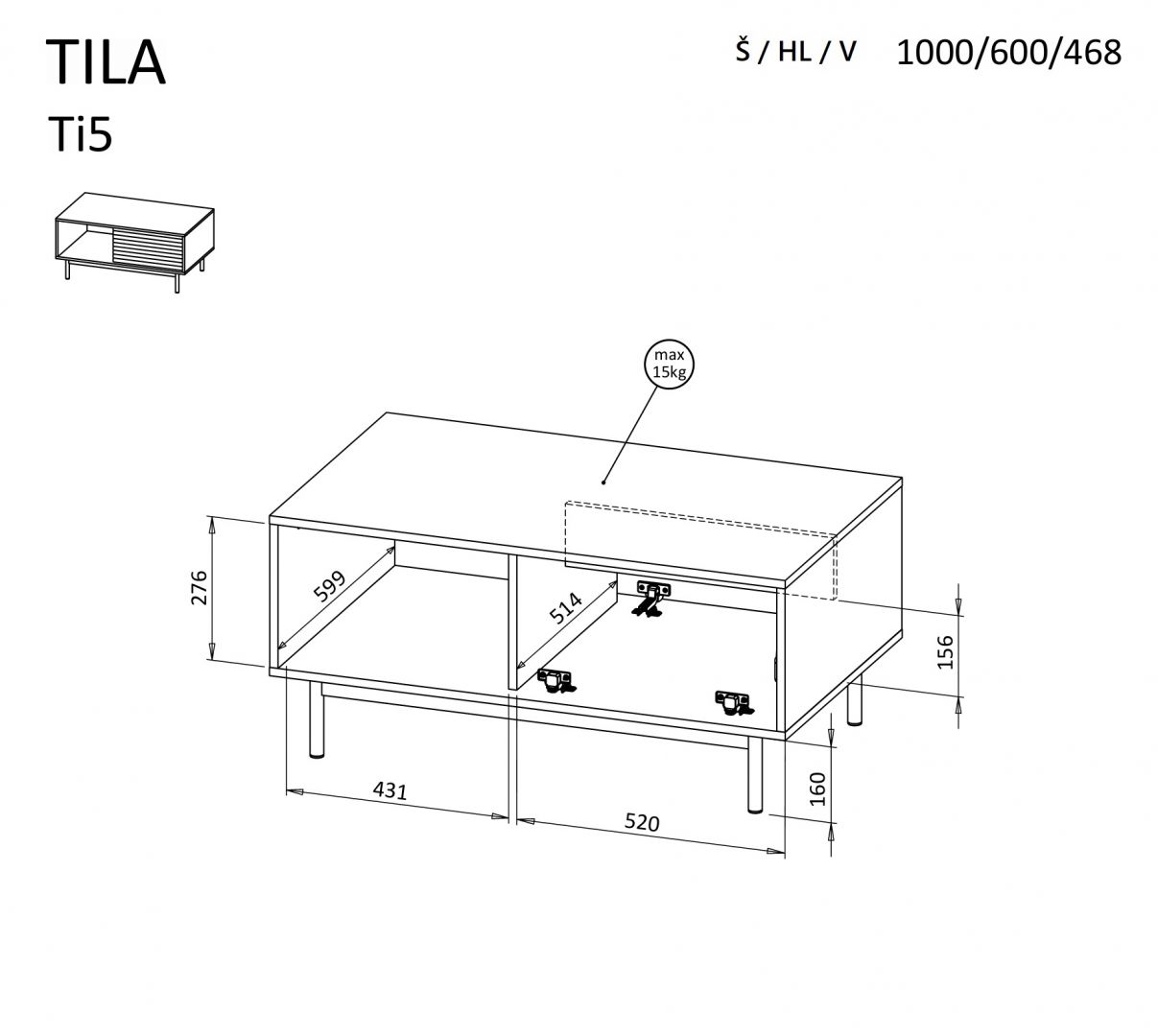 Konferenční stolek TILA 5