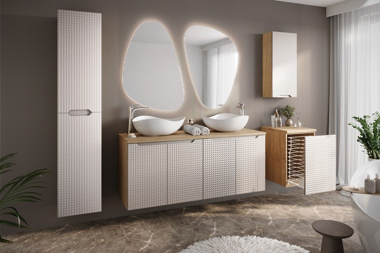 Koupelnová skříňka LUXOR BÉŽOVÁ 82-60 2D - pod umyvadlo 60