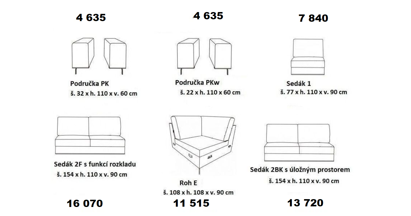 Sedací souprava CHROME PROGRAM