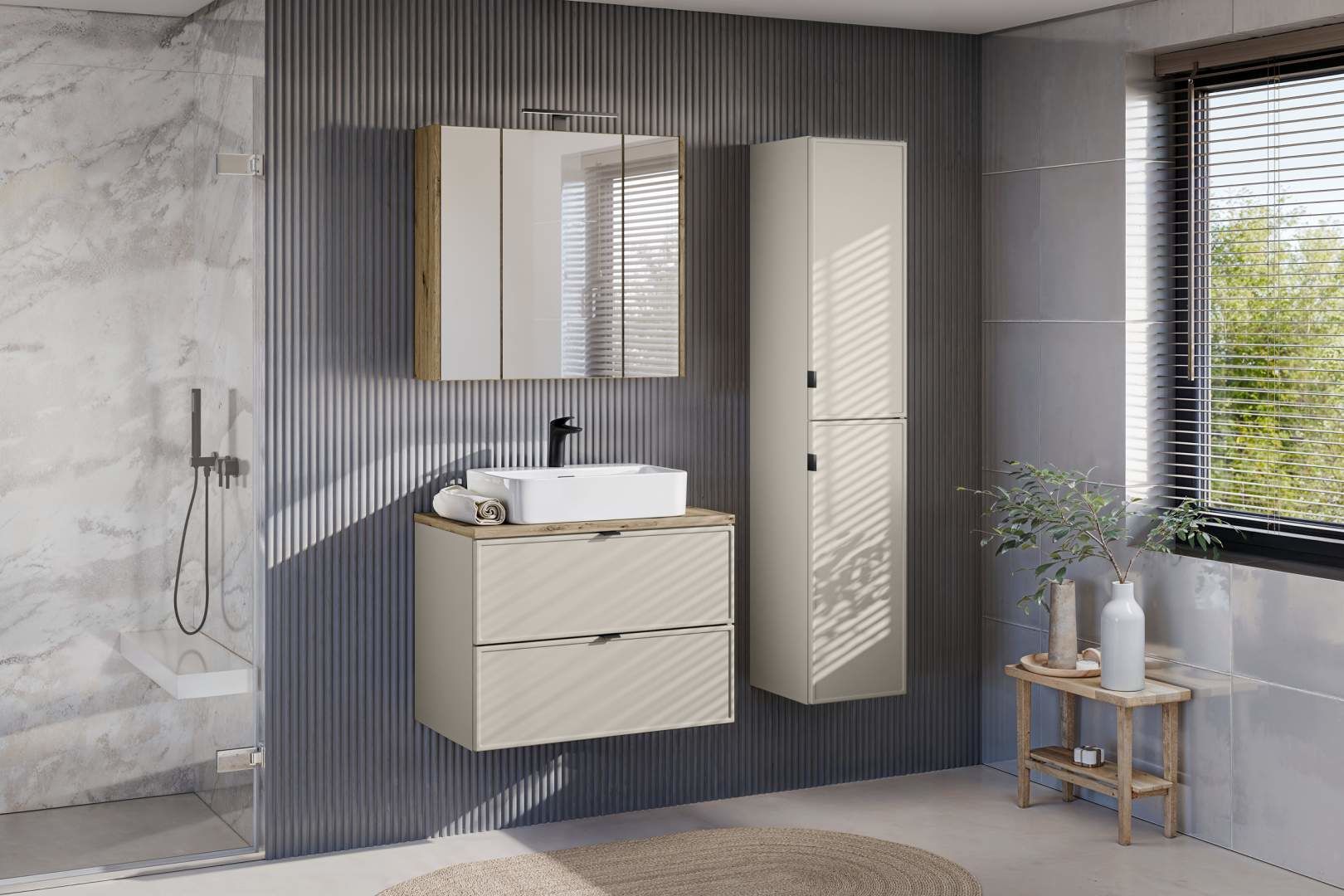 Koupelnová skříňka BELA KAŠMÍR 82-120- pod umyvadlo 120