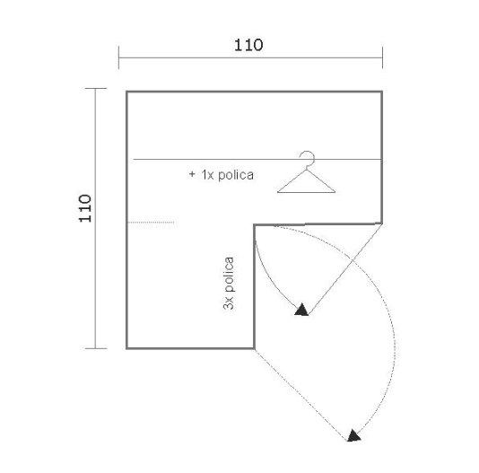 Rohová šatní skříň REA VENEZIA 5