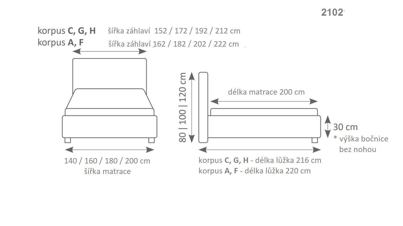 Manželská postel MINI-MAX 2102