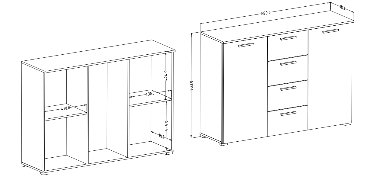 GALAXY ložnice - Dub Monastery/ černý lesk