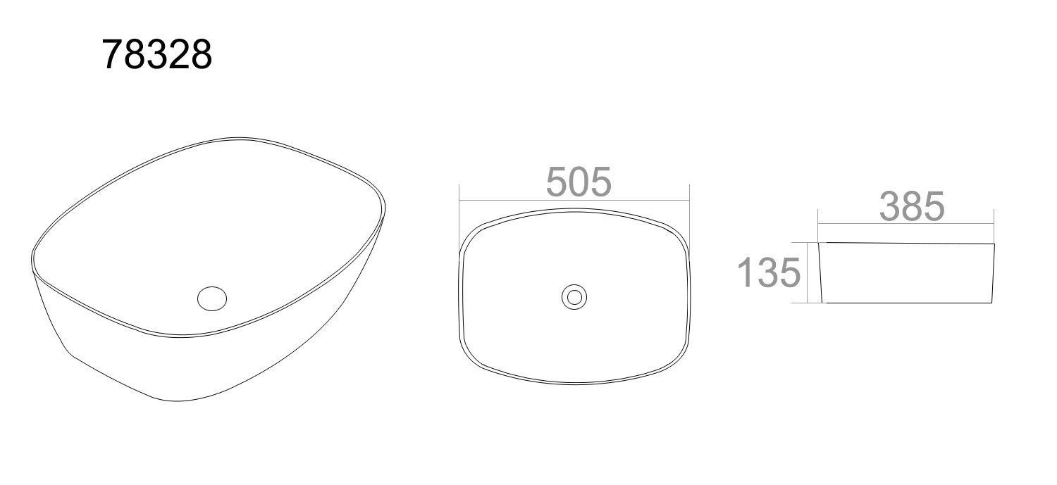 Umyvadlo na desku UN ANNA MH 1