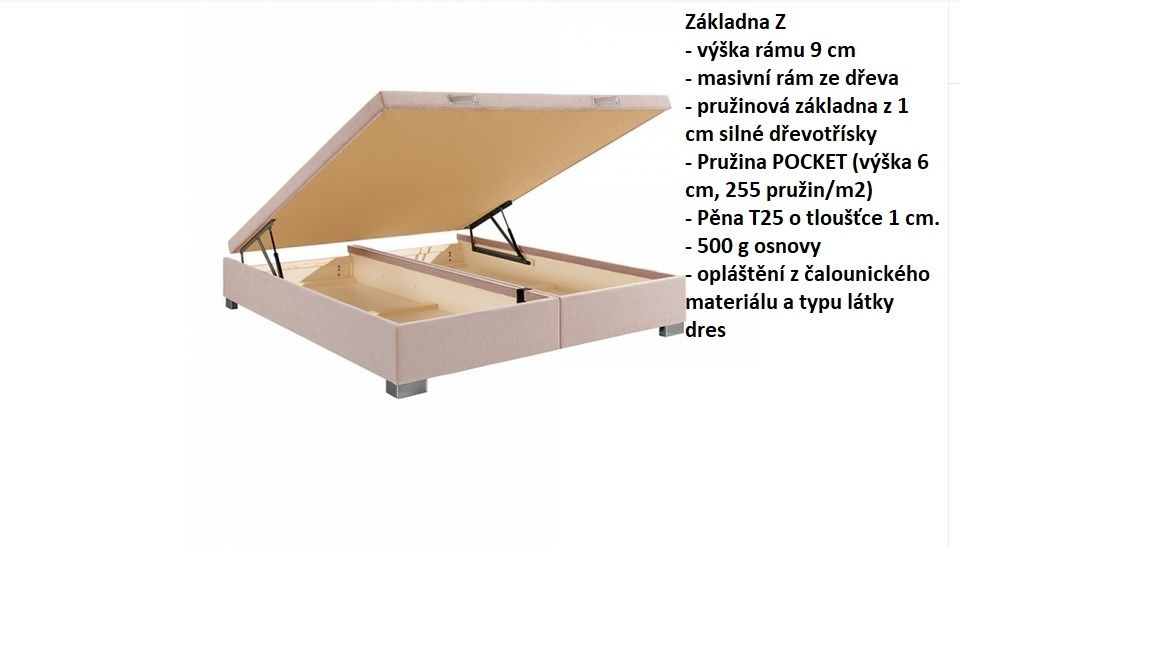 Manželská postel BOXSPRING 202