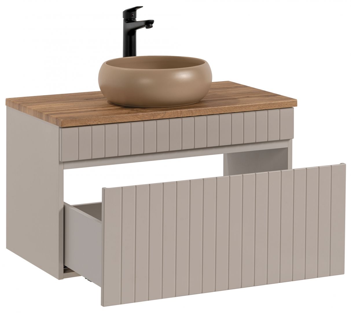 Koupelnová skříňka IKONIC KAŠMÍR 82-80 - pod umyvadlo 80 + Poličky 81-01