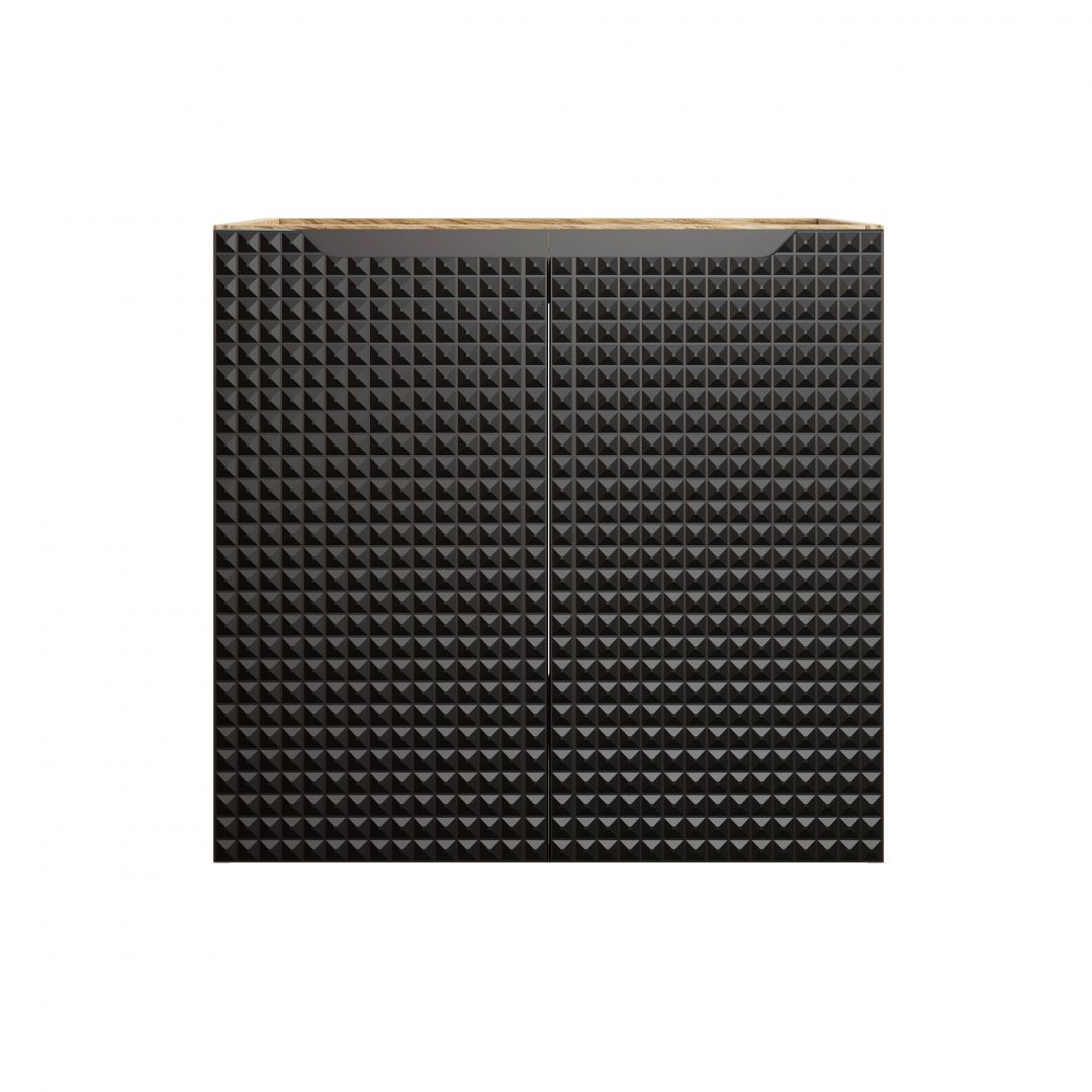 Koupelnová skříňka LUXOR ČERNÁ 82-60 2D - pod umyvadlo 60