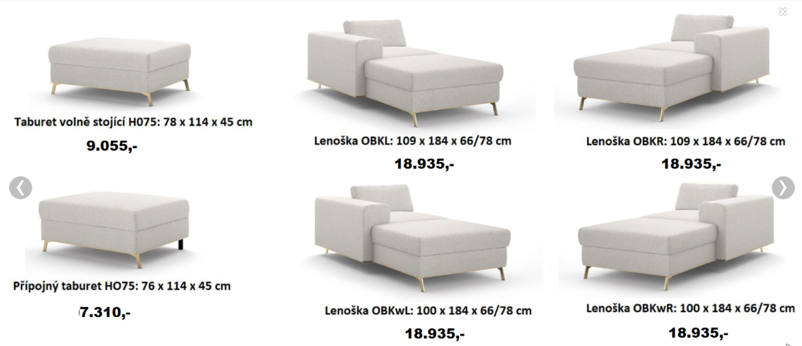 Sedací souprava CHROME NEW PROGRAM