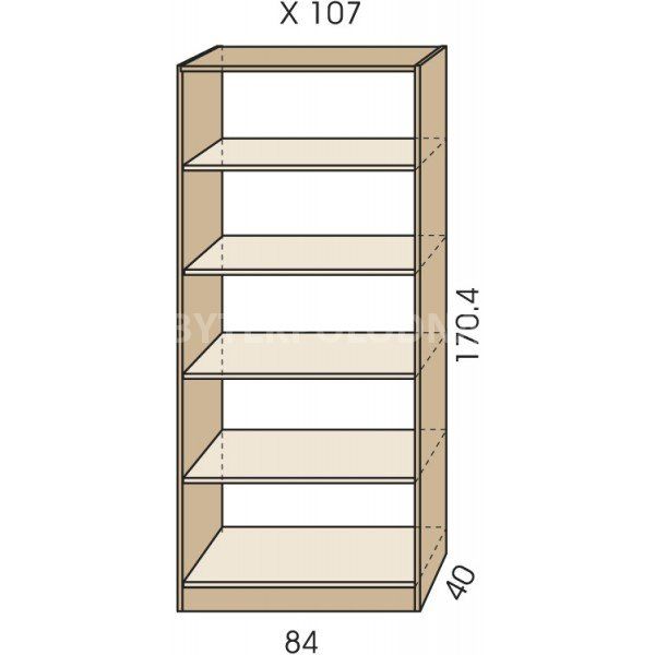 Policový regál JIM 5 X 107