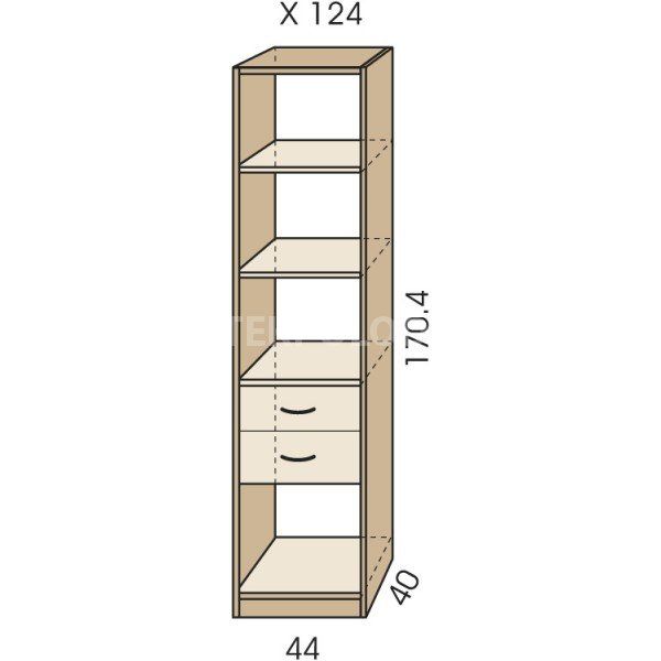 Regál se zásuvkami JIM 5 X 124