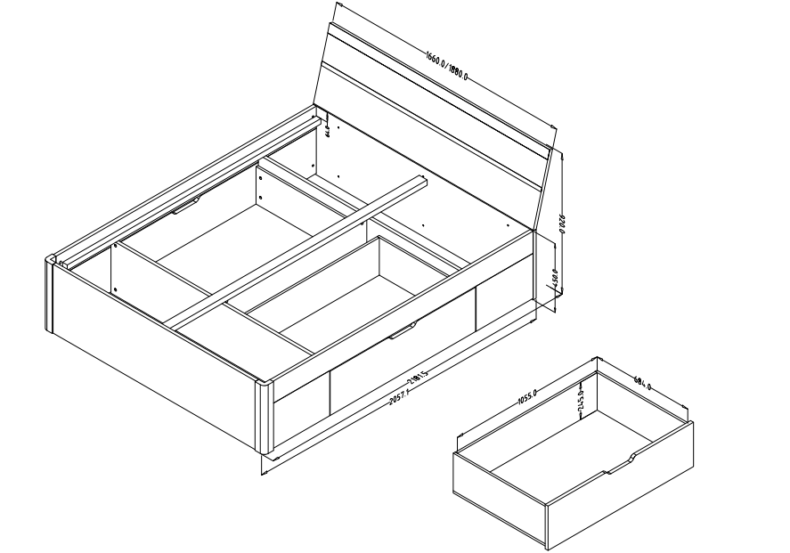 BETA ložnice Dub San Remo/ Bílá