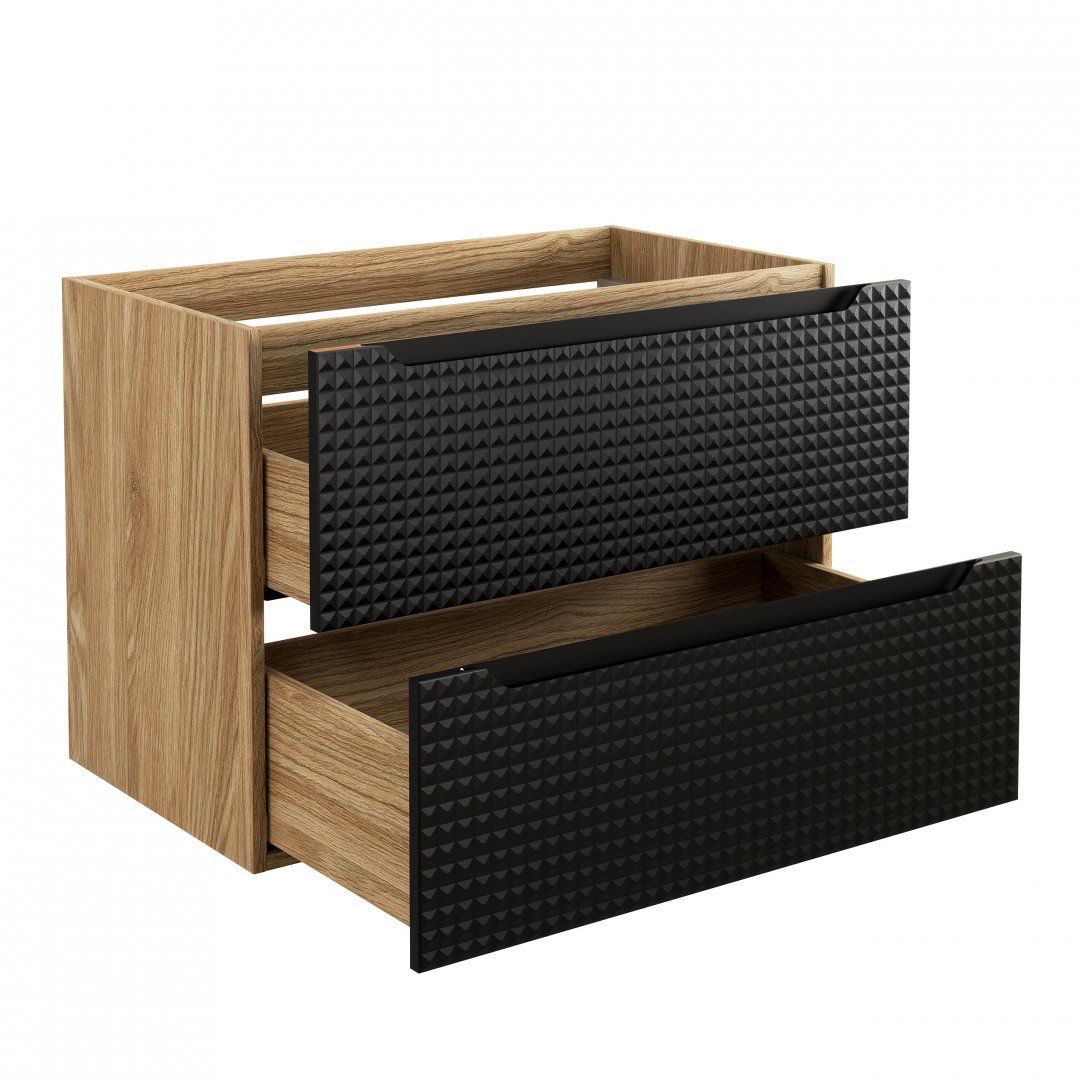 Koupelnová skříňka LUXOR ČERNÁ 82-80 2S - pod umyvadlo 80