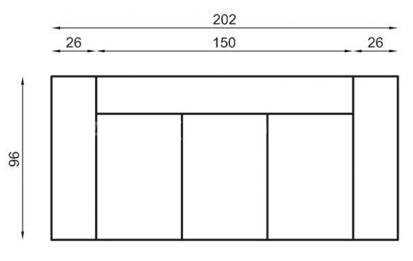 Kožená pohovka OSCAR 3