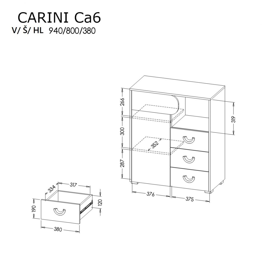 Komoda CARINI 6