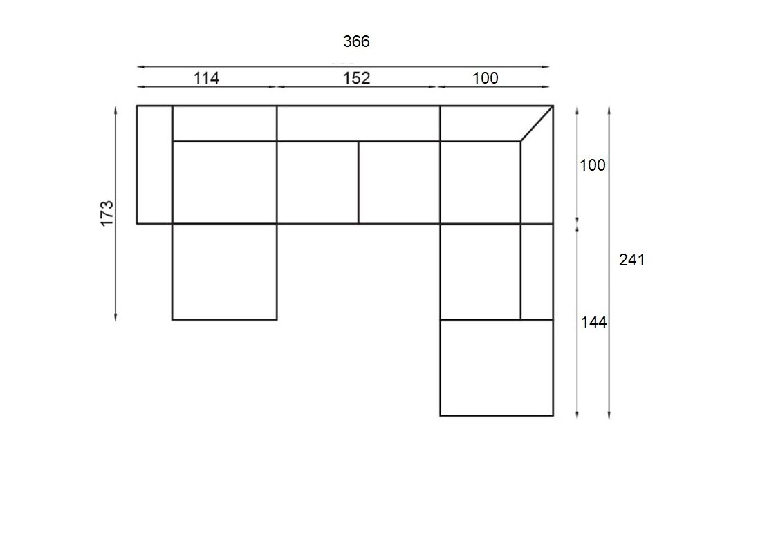 Kožená sedací souprava SCANDY do U 1