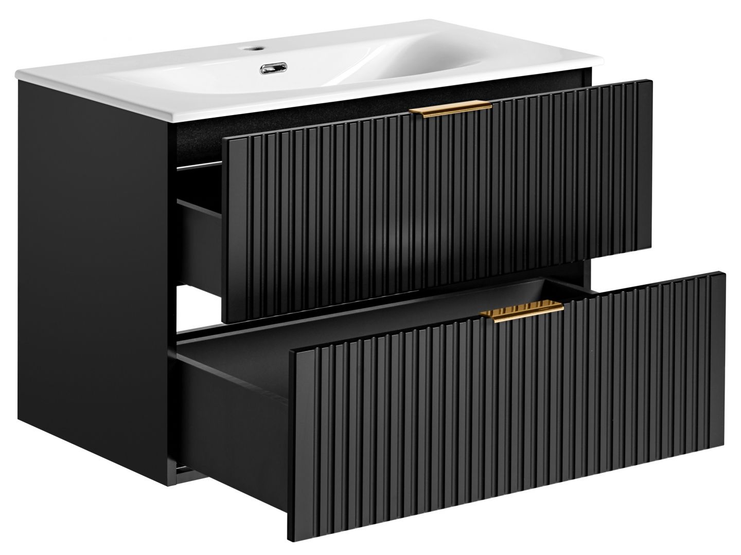 Koupelnová skříňka ADELLE ČERNÁ 82-80 - pod umyvadlo 80