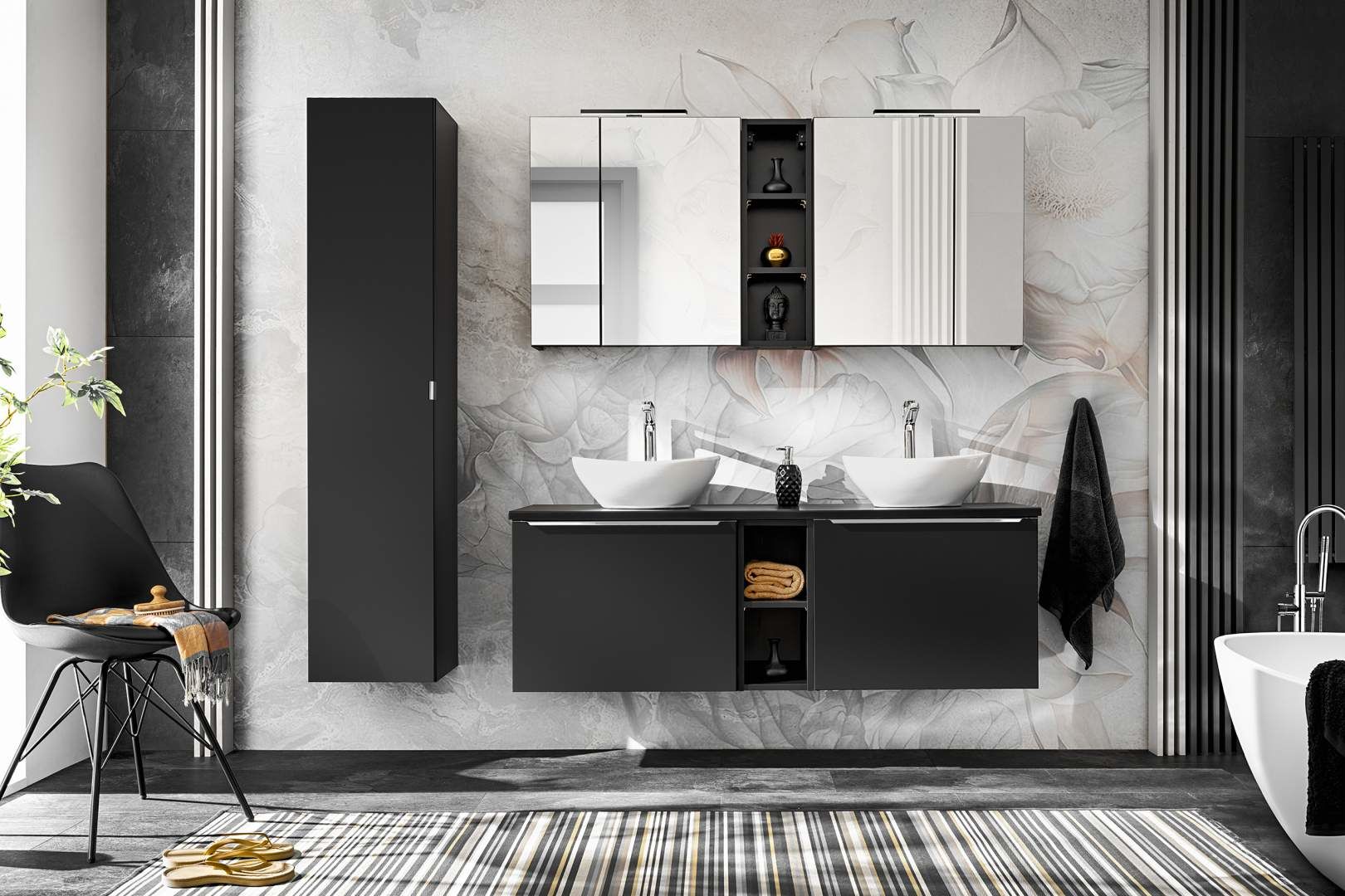 Koupelnová sestava SANTA FEE ČERNÁ 215 II