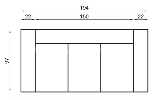 Kožená pohovka IRIS 3