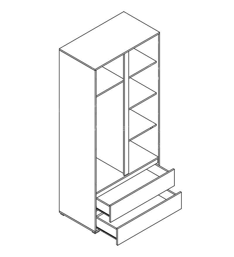 Šatní skříň KOSMO C02