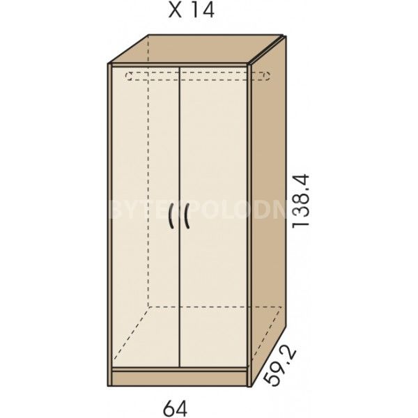 Šatní skříň JIM 5 X 14