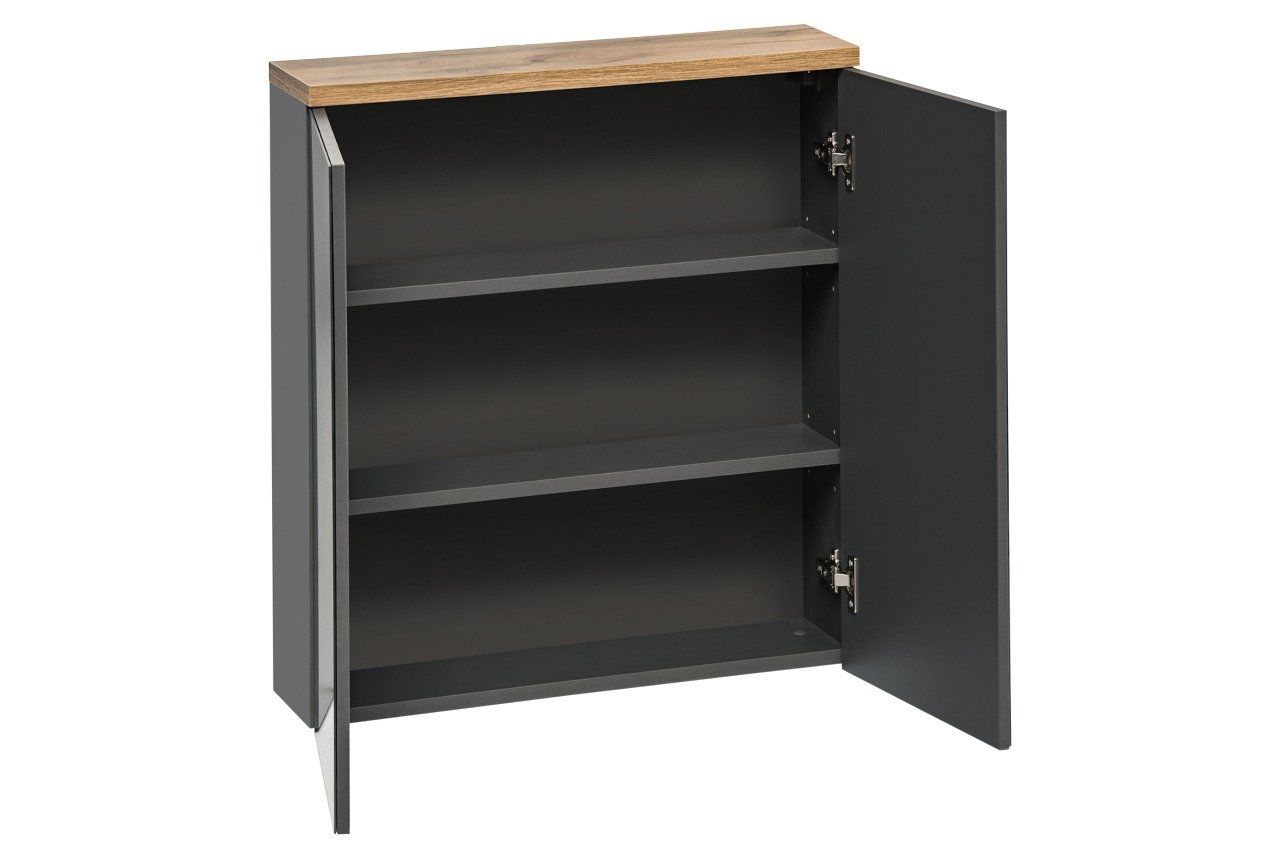 Koupelnová skříňka BALLI GREY 840 - závěsná zrcadlo 60