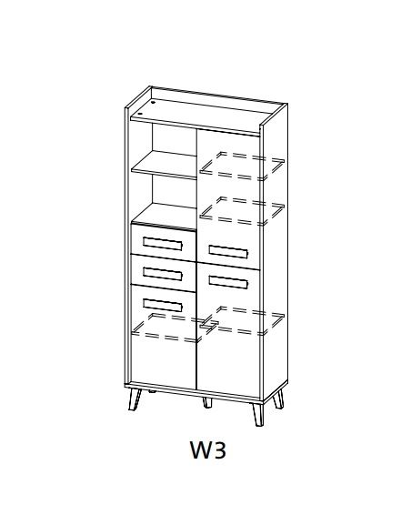 Kombinovaná skříň WERSO 3