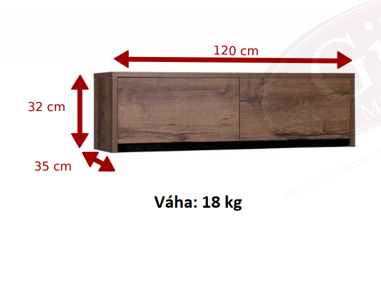 Závěsná komoda DANVER D-14