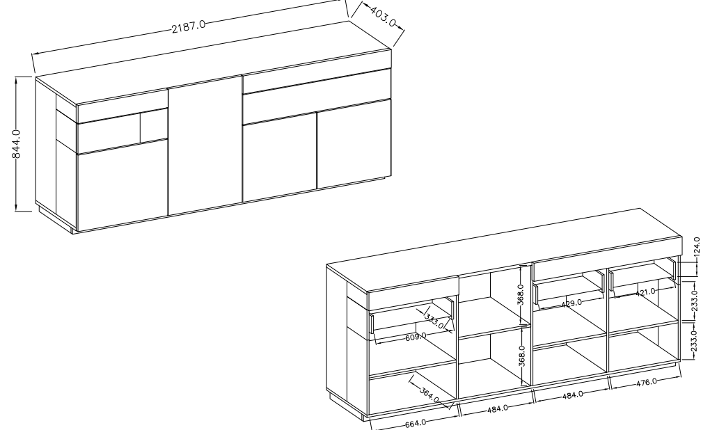 Komoda I SILKE Matera - Dub Wotan