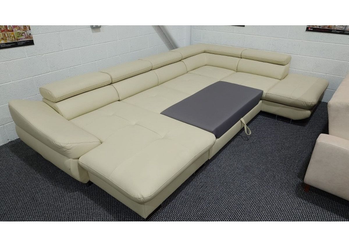 Kožená sedací souprava AVOLA do U