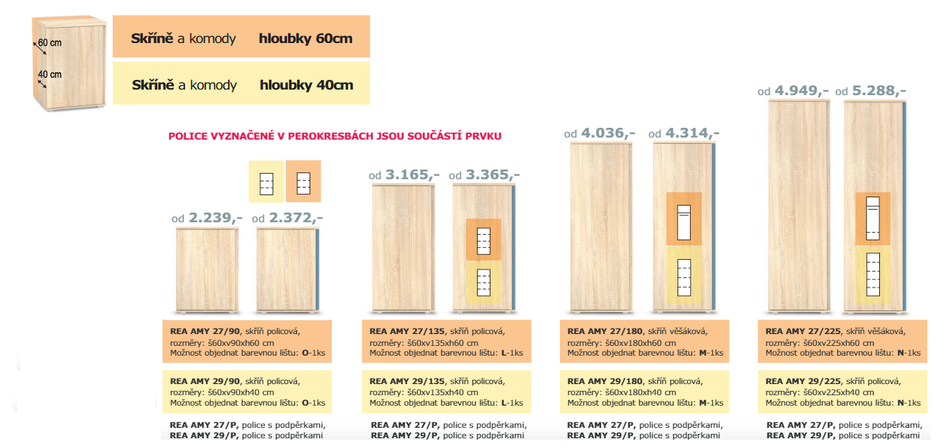 Skříň REA AMY 27/225