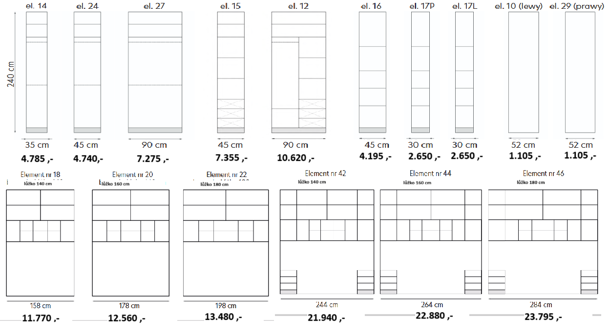Šatní skříň VARIA SLEEP VI