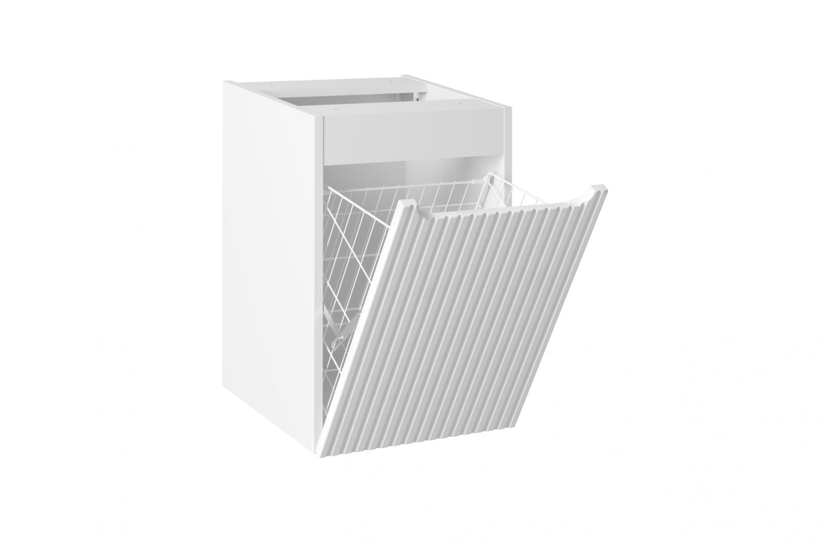 Koupelnová skříňka NOVA BÍLÁ 40 - 1D - závěsná spodní s košem