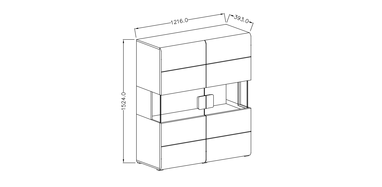 Vitrína I TOLEDO Bílá/ bílý lesk