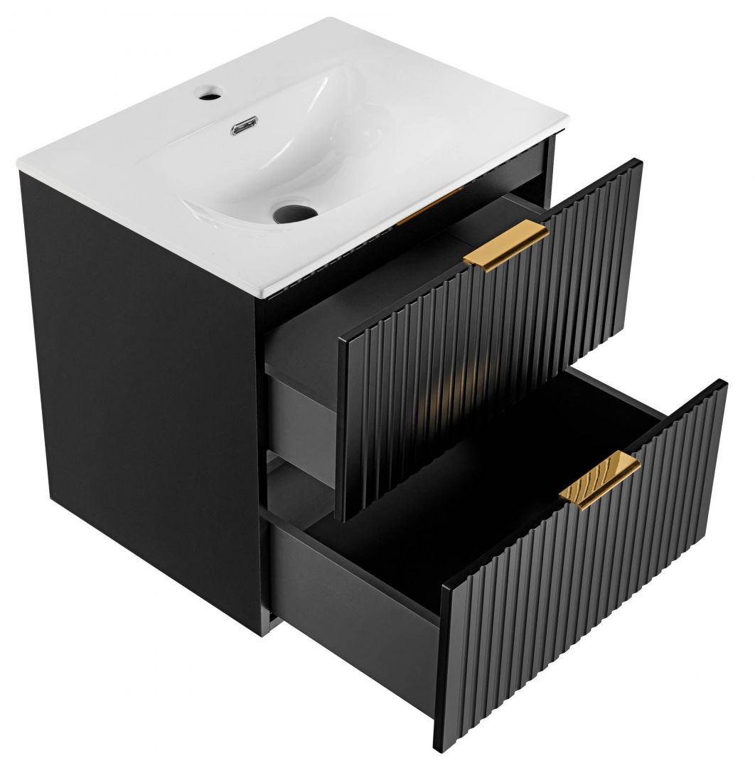 Koupelnová skříňka ADELLE ČERNÁ 82-60 - pod umyvadlo 60